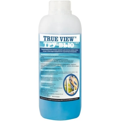 Концентрированное моющее средство Тру Вью для очистки стеклянных и блестящих поверхностей (1,0 л, Крышка)