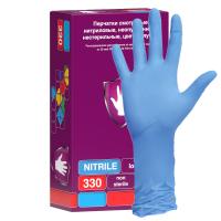 02216 Перчатки нитриловые Safe&Care ZN330 голубые удлиненные 1
