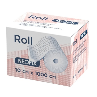Пластырь медицинский нестерильный на нетканой основе Neofix Roll (10 см x 10 м, 1 рулон)