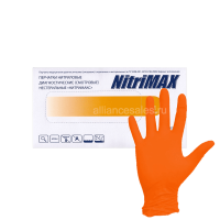 Перчатки смотровые нитриловые NitriMax оранжевые