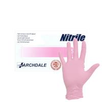 Перчатки смотровые нитриловые Archdale Nitrile розовые
