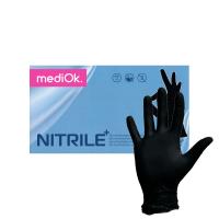 Перчатки нитриловые смртровые mediOk BLACK+ черные 01486