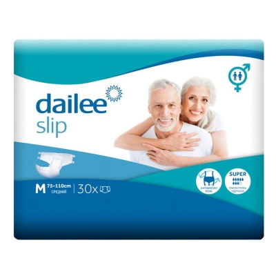 Подгузники для взрослых Dailee Super (M, 75-110 см, 30 шт)