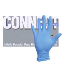 02069 Перчатки медицинские смотровые нитриловые неопудренные Connect Blue Nitrile голубые