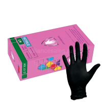 Перчатки смотровые нитриловые Safe&Care LN черные (50 пар:уп)