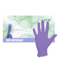 01920 Перчатки нитриловые смотровые нестерильные SFM Supersoft фиолетово-голубые