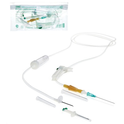 Система инфузионная для переливания крови, металлический шип (21G (0,80х40 мм), 25 шт)