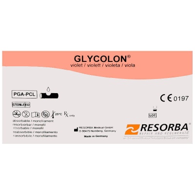 Шовный материал хирургический рассасывающийся GLYCOLON