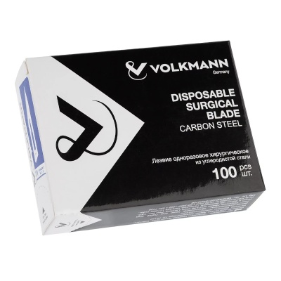 Лезвие хирургическое одноразовое VOLKMANN (№11, 100 шт)