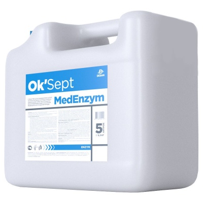 Средне-щелочное комбинированное средство на основе ферментов Ok’Sept MedEnzym (5,0 л, Крышка)