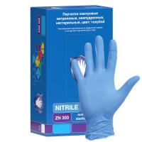 02213 Перчатки нитриловые медицинские Safe&Care ZN303 голубые