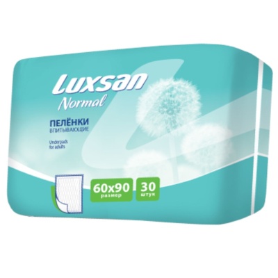 Пеленки медицинские впитывающие Luxsan Basic / Normal (60x90 см, 30 шт)