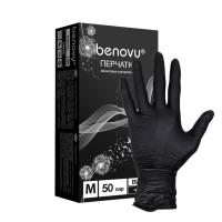 Перчатки виниловые Benovy черные