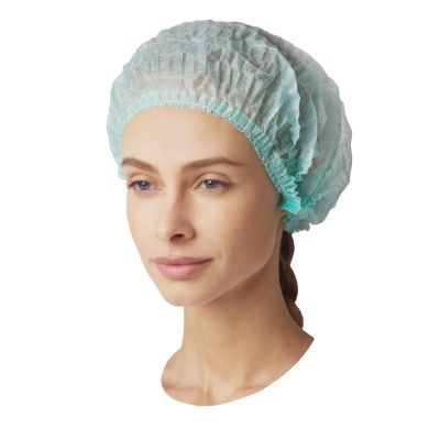 Шапочка медицинская шарлотта Alliance (Зеленый, 50 шт)
