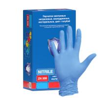 02170 Перчатки нитриловые медицинские Safe&Care ZN308 голубые