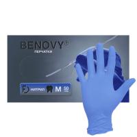 02049 Перчатки нитриловые Benovy Dental Formula сиренево-голубые