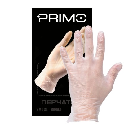 Перчатки виниловые смотровые Primo ZHP Vinyl прозрачные 1