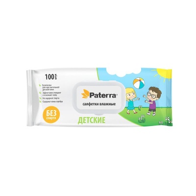 Упаковка Салфетки влажные детские PATERRA