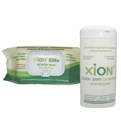 Дезинфицирующие спиртовые салфетки Ксион Элит (80 шт, Банка) — копия