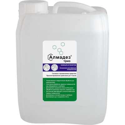Дезинфицирующее средство кожный антисептик Алмадез-Трио (5,0 л, Крышка)