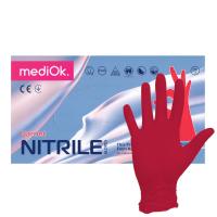 01172-1 Перчатки нитриловые смотровые mediOk Garnet красные