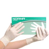 Перчатки латексные неопудренные NORMA Low Friction двукратное хлорирование