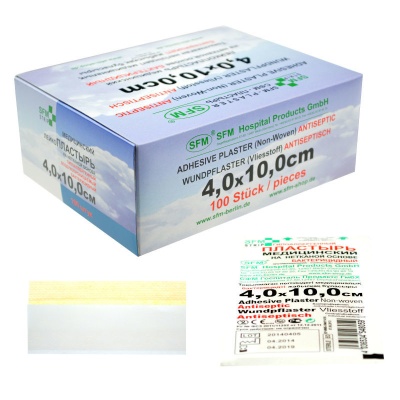 Лейкопластырь бактерицидный SFM нетканая основа (4х10 см, 100 шт)