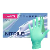 01170-1 Перчатки нитриловые смотровые mediOk Mint зеленые