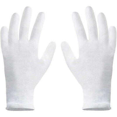 Перчатки хлопковые белые универсальные (10 пар)