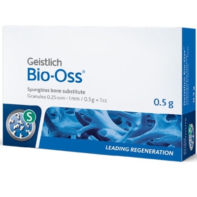 Натуральный костнозамещающий материал Bio-Oss Spongiosa (S (0.25-1.0 мм), 0.5 гр)
