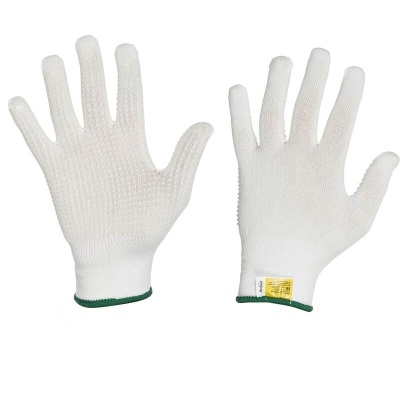 Перчатки нейлоновые Микрон ПВХ белые