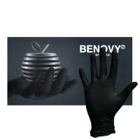 02231 Перчатки нитриловые смотровые плотные Benovy BS черные 1