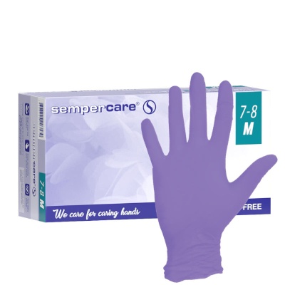 Перчатки смотровые нитриловые Sempercare LN308 синий 02008 1