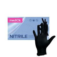 01195-1 Перчатки нитриловые смртровые Mediok черные