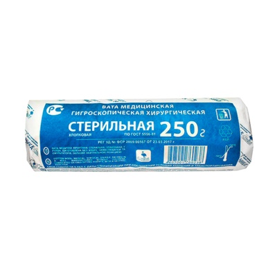 Вата медицинска хирургическая зиг-заг стерильная Розовый Фламинго Ника (1 шт, 250 гр)