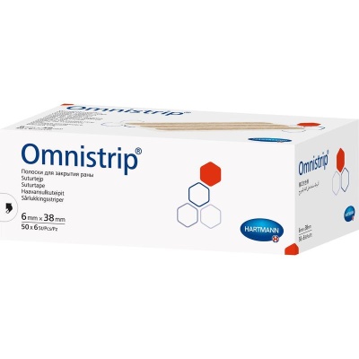 Пластырь гипоаллергенный на послеоперационные швы Omnistrip (6 х 38 мм, 300 шт)