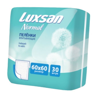 Пеленки медицинские впитывающие Luxsan Basic / Normal (60x60 см, 30 шт)
