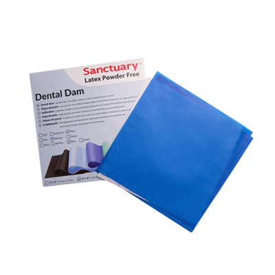 01826 Коффердам латексный Sanctuary синего цвета (без запаха) средний