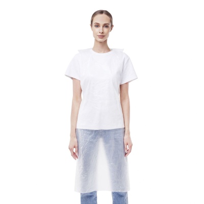 Фартук полиэтиленовый одноразовый EleGreen белый