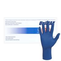 Перчатки смотровые нитриловые особопрочные UniMax синие