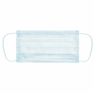 Маска медицинская одноразовая 3-х слойная на резинке Медсервис Плюс (50 шт, Голубой)