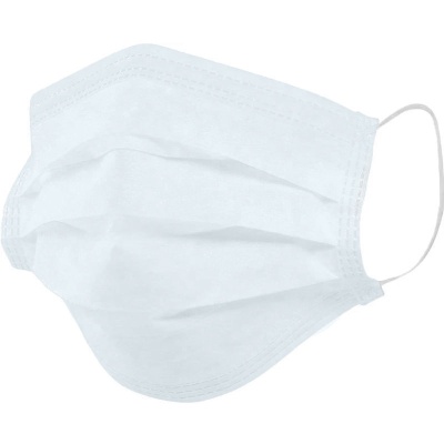 Маска медицинская одноразовая 3-х слойная на резинке Медсервис Плюс (50 шт, Голубой)