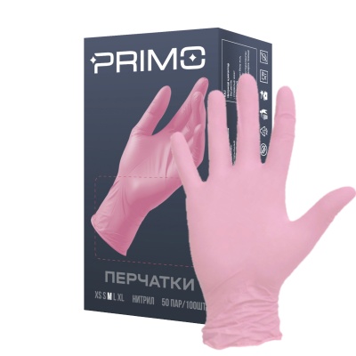 02536 Перчатки нитриловые Primo Rose Nitrile розовые