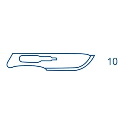 Лезвия для скальпеля съемные стерильные из карбоновой стали Ensent (№10, 100 шт)