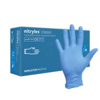 Перчатки нитриловые Nitrylex Classic голубые 01724