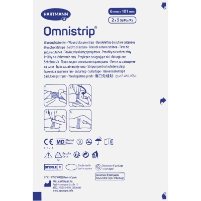Пластырь гипоаллергенный на послеоперационные швы Omnistrip (6x101 мм, 10 шт)