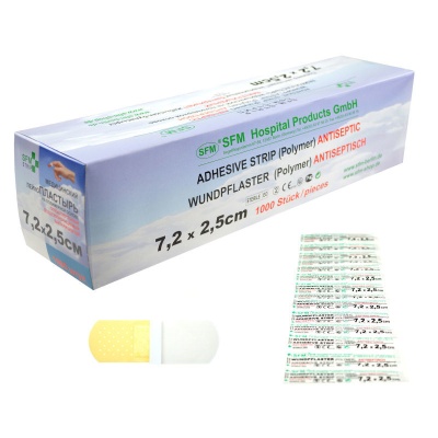 Лейкопластырь бактерицидный SFM полимерная основа (7,2х 2,5 см, 1000 шт)