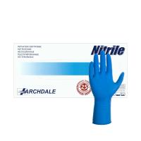 Перчатки смотровые нитриловые сверхпрочные Nitrile удлиненные голубые 01508