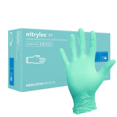 01249 Перчатки нитриловые смотровые Nitrylex PF зеленые