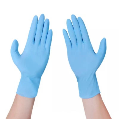 02001 Перчатки нитриловые смотровые неопудренные mediOk голубые-2